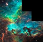 Туманность NGC 2074 в созвездии Золотая Рыба.