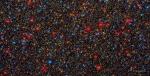 панорамный вид красочного набора 100 000 звезд в центре шарового звездного скопления Омега Центавр, 